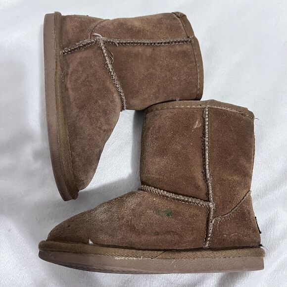 Lamo Winter Boots 13 Y Brown Tan Faux Fur-Lined Outdoor Warmth Cozy Mid Calf - Picture 8 of 9